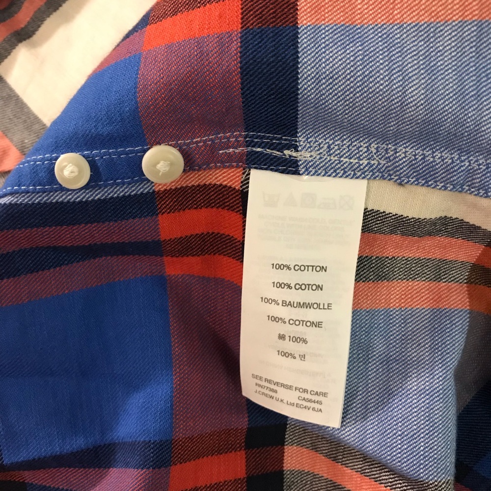 J.Crew Plaid Button up size 4 - Picture 8 of 8